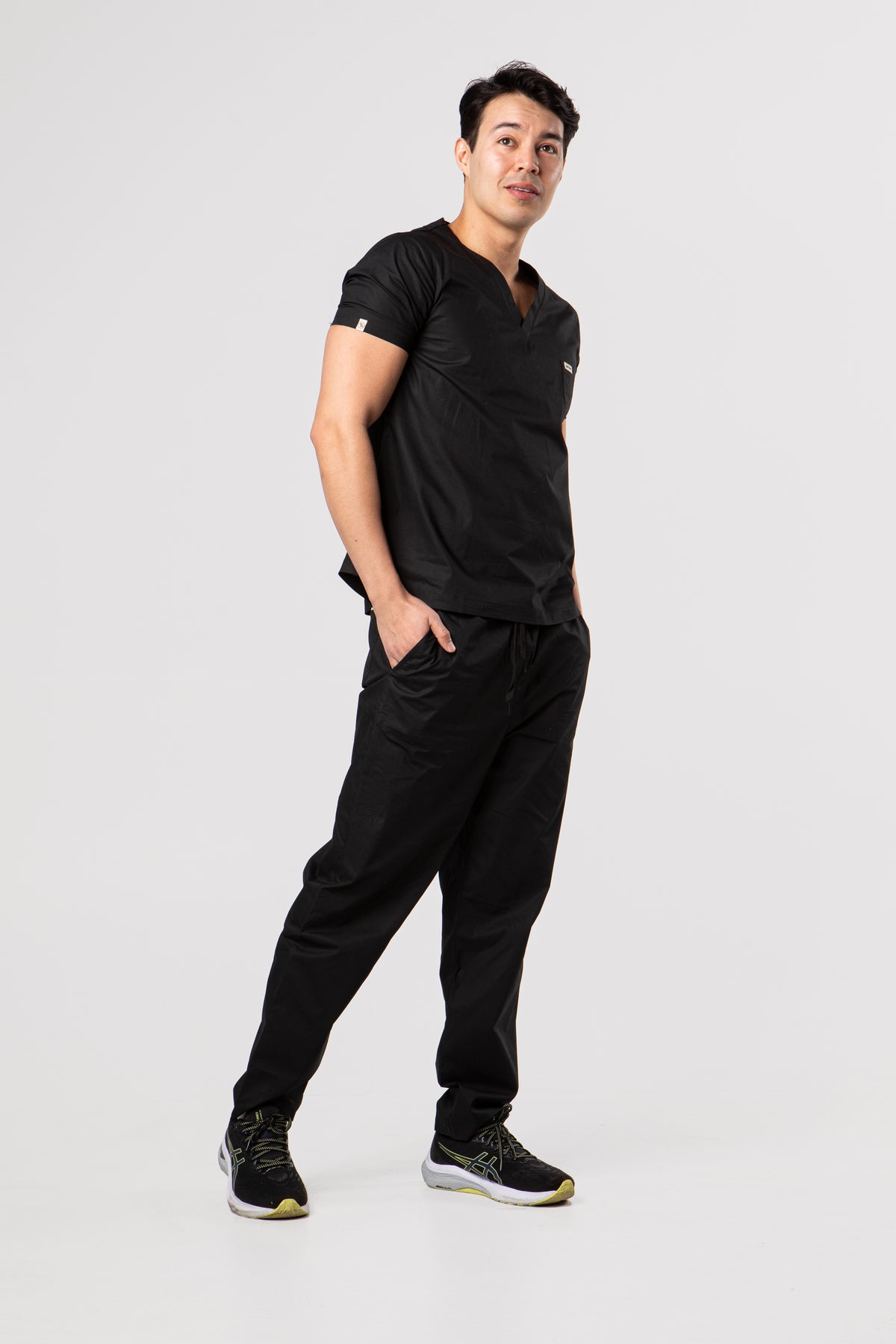 100% Organic Cotton Scrub Pants Black