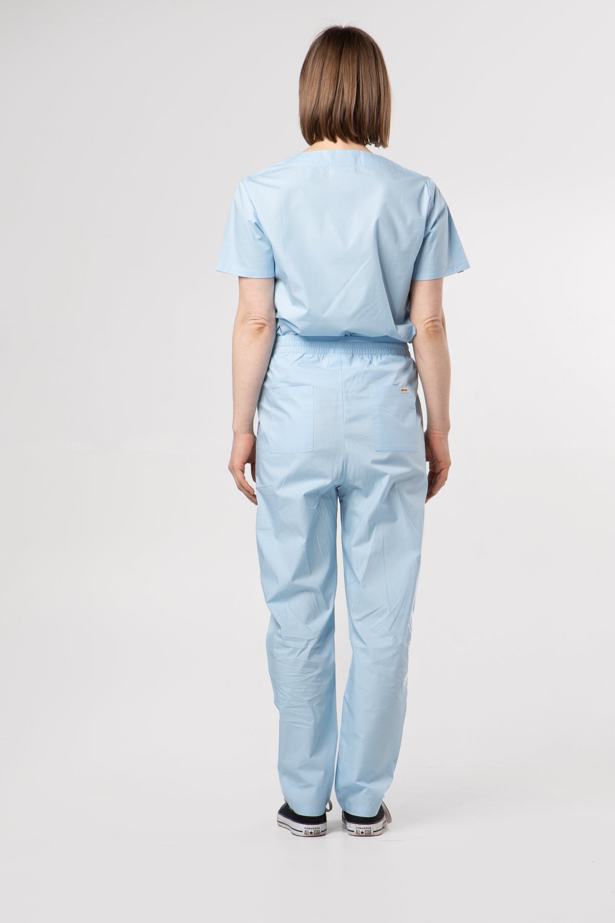 100% Organic Cotton Scrub Pants Ceil Blue