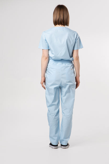 100% Organic Cotton Scrub Pants Ceil Blue