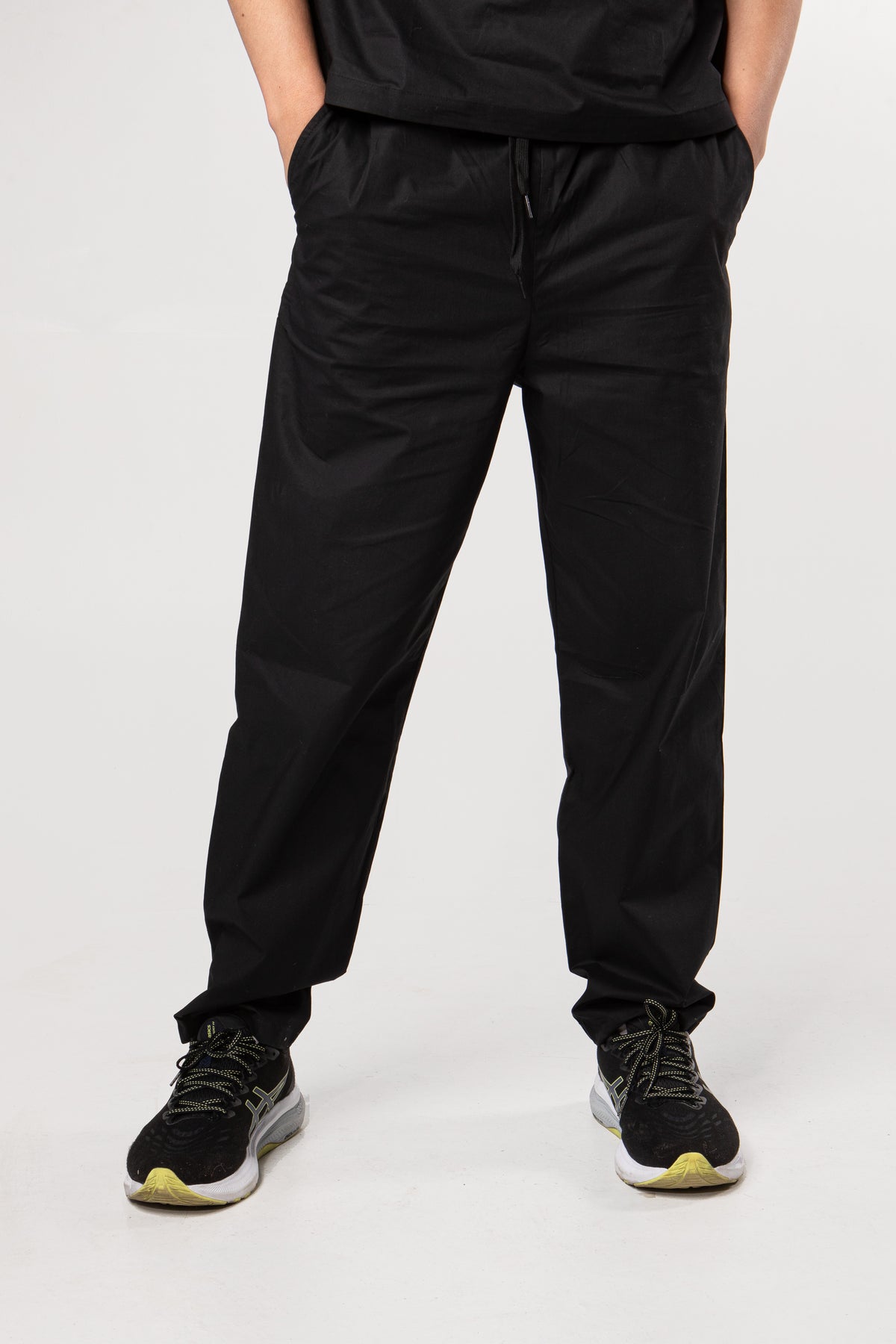 100% Organic Cotton Scrub Pants Black