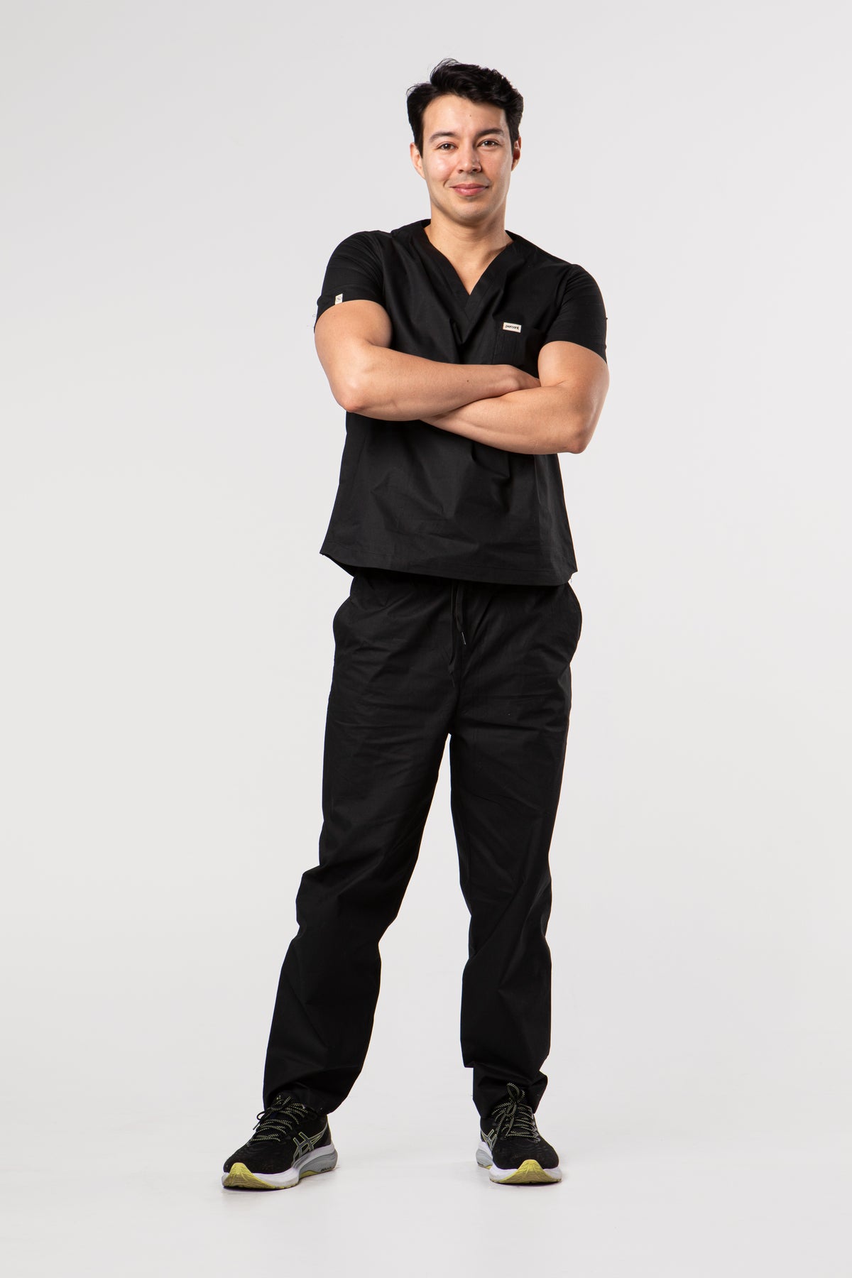 100% Organic Cotton Scrub Pants Black